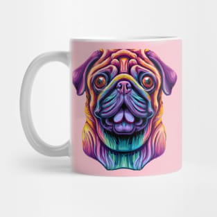 Wrinkly Simple Pug Painting Design Mug